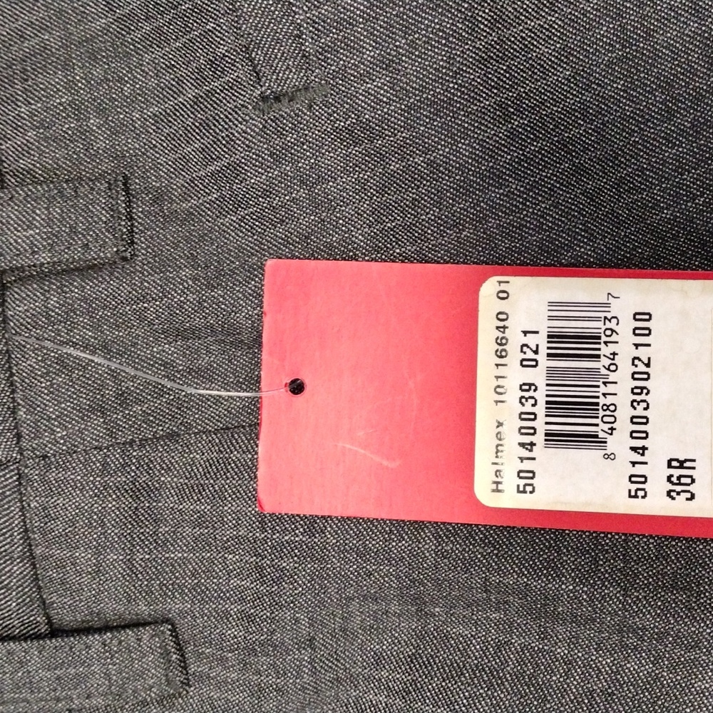 HUGO Halmex Fine Pinstripe Charcoal Dress Pant 36R